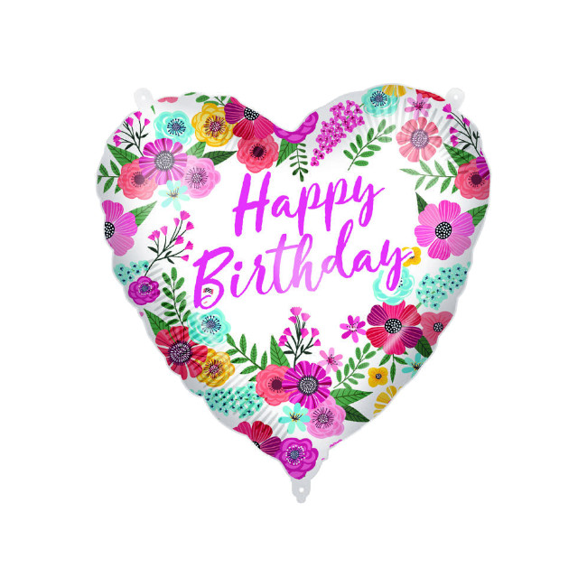 Bouquet de 2 Ballons Happy Birthday Fleury+Ballon Coeur rose à  Personnaliser By Livrer un Ballon