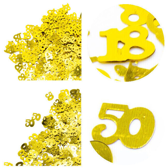 Confettis d'anniversaire métallisés Nombre
