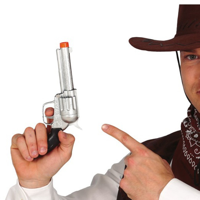 Pistolet de cowboy - Argenté