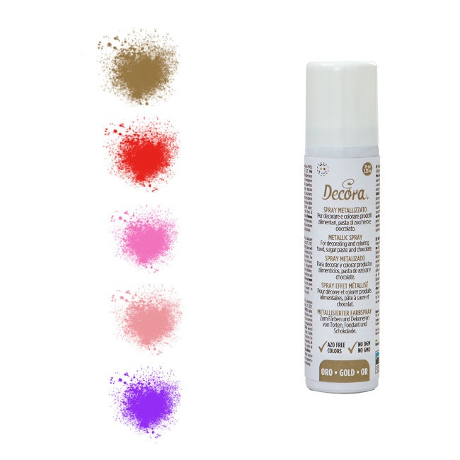 Spray colorant alimentaire - Or rose - 75ml