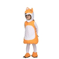 Déguisement de renard en peluche orange pour enfants