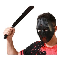 Masque d'assassin et machette - 2 pièces