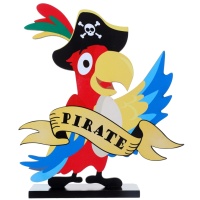 Centre de table perroquet pirate 20 x 15 x 4 cm