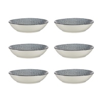 Vessia 20 cm Assiette creuse vague japonaise noir - 6 pcs.