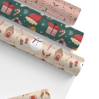 Papier cadeau de Noël 5,00 x 0,70 m - 1 unité