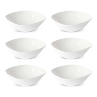 Bol carré en verre opale de 15,5 cm - 6 pcs.