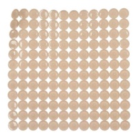 Tapis de douche antidérapant 54 x 54 cm en beige brique