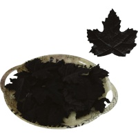 Feuilles décoratives noires de 9 à 10 cm - 24 pièces.