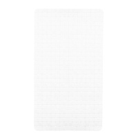 Tapis de douche antidérapant à carreaux blancs de 67,7 x 38,5 cm.