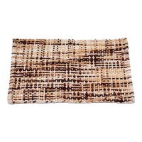 Tapis de bain 75 x 50 cm beige foncé tricoté