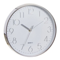 Horloge murale chromée 30 cm - DCasa