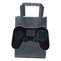 Sac cadeau pour jeux vidéo noir - 5 pcs.