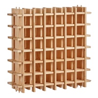 Porte-bouteilles en bois empilable pour 36 bouteilles