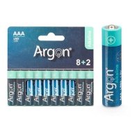 Piles alcalines AAA - Argon - 10 pièces