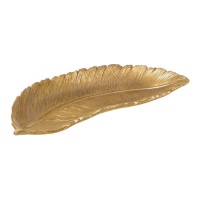 Vide-poche en plumes d'or 25,3 x 8,5 cm - DCasa