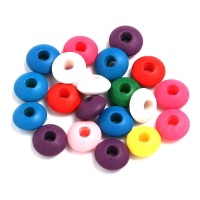 Perles en bois multicolores - 20 pièces