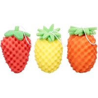 Éponge de bain aux fruits 3D assortis - 1 pc.