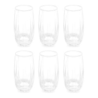 Gobelet transparent rayé 510 ml - 6 pcs.