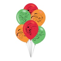 Ballons en latex Ladybug de 27,5 cm - 6 unités