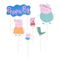 Peppa Pig Cake Toppers - 12 pcs.