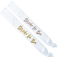 Bandeau de lettres métalliques Bride To Be - 1 pc.