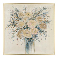 Tableau bouquet or 80 x 80 cm - DCasa