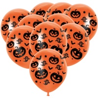 Halloween Latex Pumpkin Latex Balloons 30cm - 10 pcs.