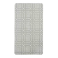 Tapis de douche antidérapant à carreaux gris 67,7 x 38,5 cm