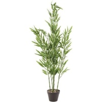 Plante artificielle en bambou avec pot noir 1,30 m