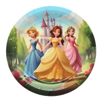 Assiettes de Princesses de 18 cm, 6 unités