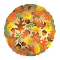 Globe terrestre rond à feuilles d'automne 45 cm - Anagramme