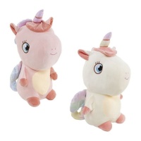 Licorne en peluche assise 30 cm - 1 pc.