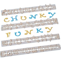 Découpoirs alphabet et chiffres Chunky Funky - FMM - 4 pièces