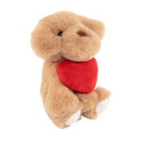 Jouet en peluche pour chien avec coeur rouge 15 cm