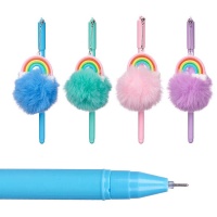 Stylo arc-en-ciel avec pompon - 1 pc.