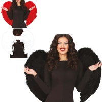 Ailes de plumes de 80 x 55 cm pour adultes.