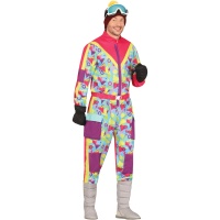 Déguisement de ski avec motif coloré pour homme