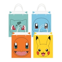 Sacs en papier Pokemon 21,5 x 13 cm - 8 pcs.