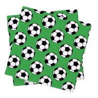 Serviettes de table ballon de football 16,5 cm - 20 pcs.