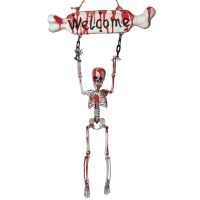 Pendentif décoratif Welcome skeleton 66 x 38 cm