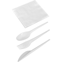 Paquet de couverts et serviettes - 1 pc.