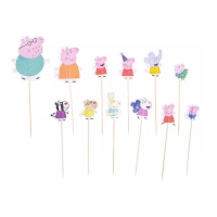 Décorations pour petits gâteaux Peppa Pig - 24 unités