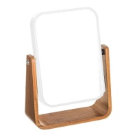 Miroir grossissant 22 x 16 cm miroir de courtoisie blanc