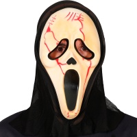 Masque de tueur Bloody Scream avec cagoule