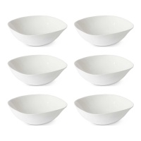 Bol carré en verre opale de 17,5 cm - 6 pcs.