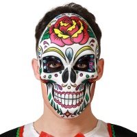 Masque de mort mexicain coloré