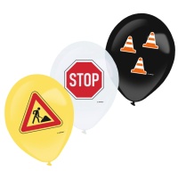 Excavator Construction Latex Balloons -