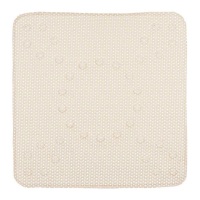 Tapis de douche antidérapant 53 x 52,5 cm en caoutchouc beige