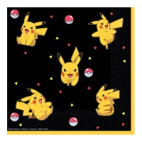 Serviettes de table Pokemon Picachu 16,5 x 16,5 cm - 16 pcs.