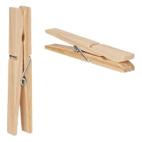 Pince en bois 9 cm - 24 pcs.